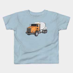 Concrete cement mixing truck cartoon illustration Kids T-Shirt